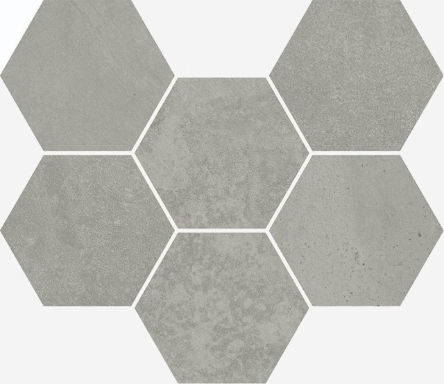 Мозаика Terraviva Floor Project GREY MOSAICO HEXAGON