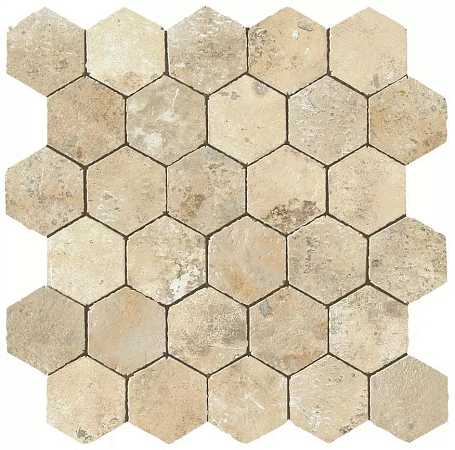 Мозаика Aix Blanc Honeycomb Tumbled